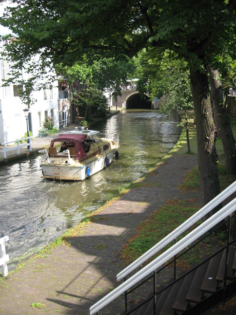 Boat on utrecht canals photo